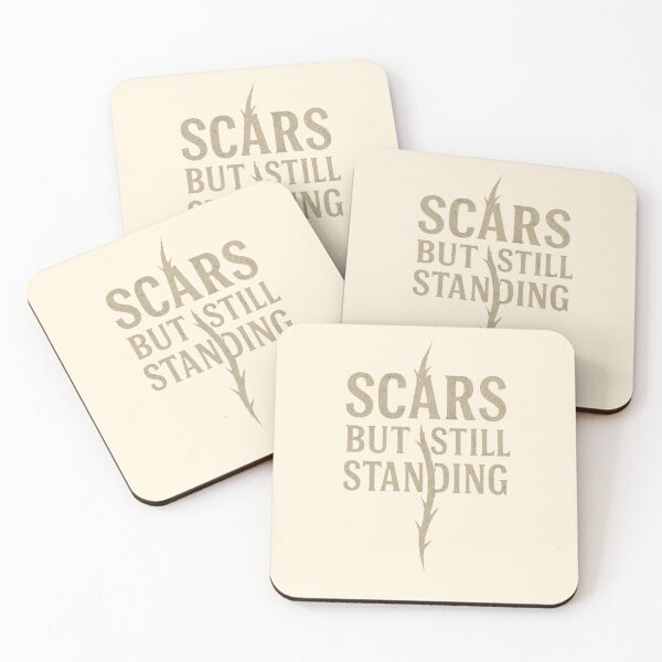 Item preview, Scars But Still Standing – Christian Grit Sticker for Overcomers designed and sold by astersgraphics.
