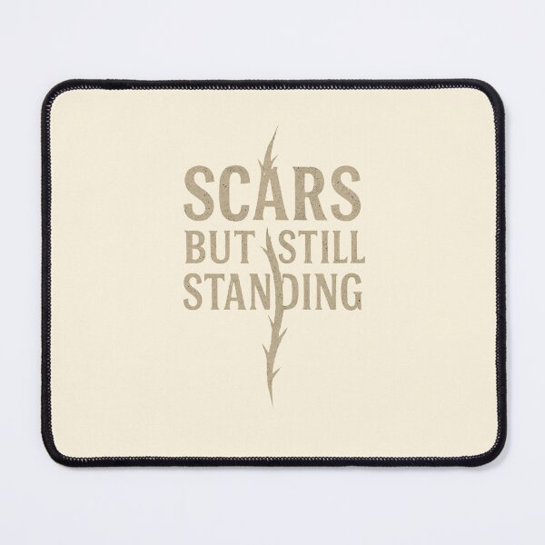 Item preview, Scars But Still Standing – Christian Grit Sticker for Overcomers designed and sold by astersgraphics.