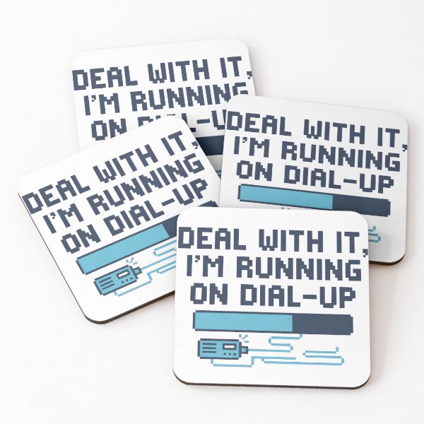 Item preview, Deal With It Running On Dial-Up Retro Tech designed and sold by AbcDigs Studio.