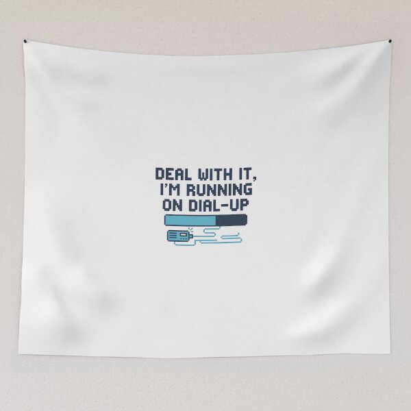 Item preview, Deal With It Running On Dial-Up Retro Tech designed and sold by AbcDigs Studio.