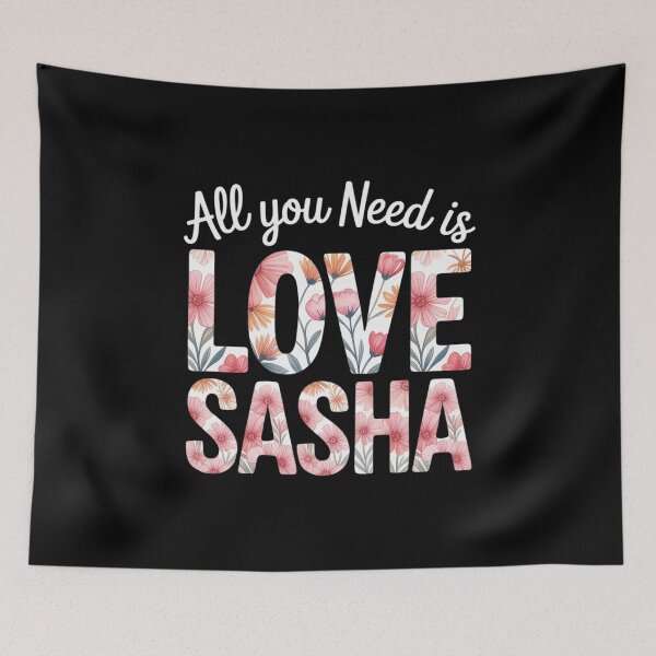 Item preview, All you need is love and a dog named sasha Floral  designed and sold by PowAcademy.
