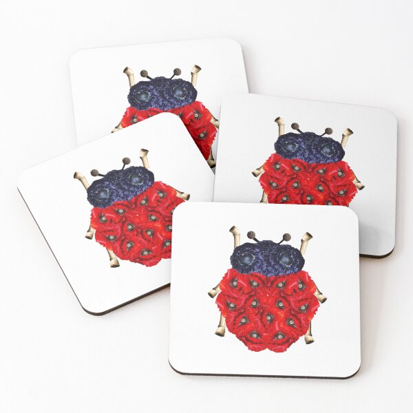 Item preview, Red Poppy Floral Ladybug designed and sold by capricedefille.