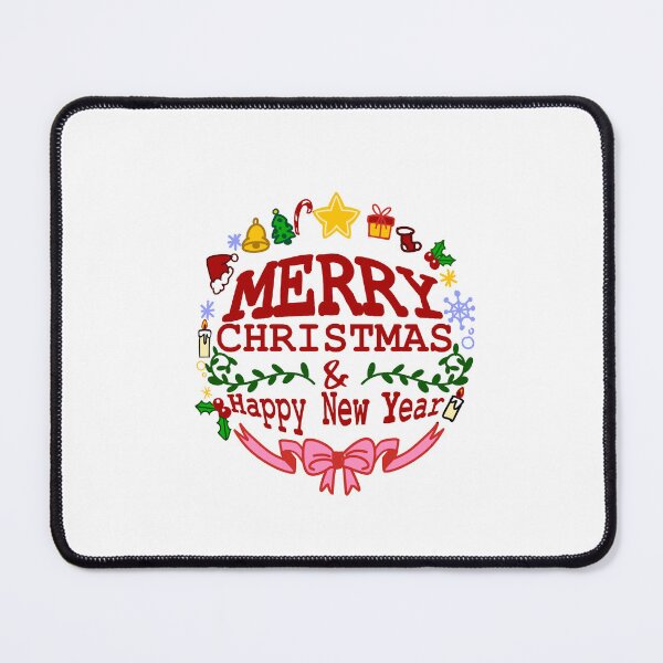Item preview, Merry Christmas Happy New Year Festive Holiday Greeting Art designed and sold by AmberPeng.