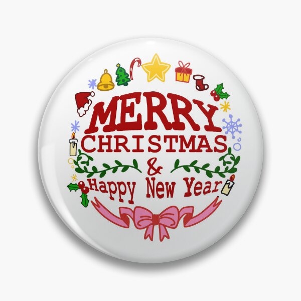 Item preview, Merry Christmas Happy New Year Festive Holiday Greeting Art designed and sold by AmberPeng.