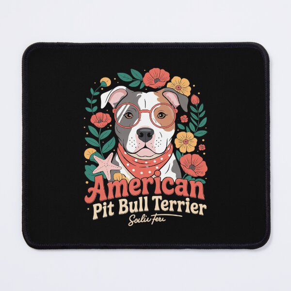 Item preview, American Pitbull Terrier Mom Dog Lover Mother's Day Floral  designed and sold by PowAcademy.
