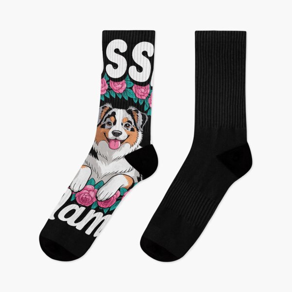 Artikelvorschau, Aussie Mama Australian Shepherd Dog Lover Floral entworfen und verkauft von PowAcademy.