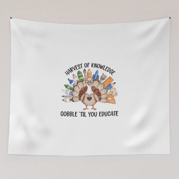 Item preview, Harvest of Knowledge Funny Turkey Teacher designed and sold by AbcDigs Studio.