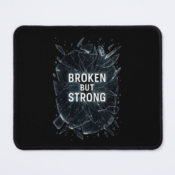 Item preview, Broken But Strong - Shattered Glass Typography designed and sold by MKreative Studio.