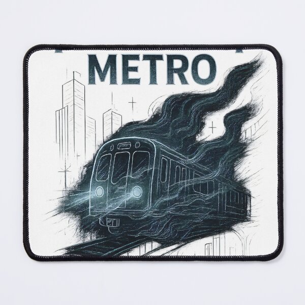 Item preview, Phantom Metro – Futuristic Ghost Train Illustration designed and sold by Zara’s shop.