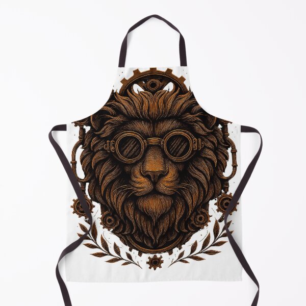 Item preview, Steampunk Lion Emperor – Regal Mechanical Beast Illustration designed and sold by Zara’s shop.