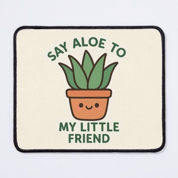Item preview, Say Aloe to My Little Friend – Cute Plant Pun Sticker designed and sold by astersgraphics.
