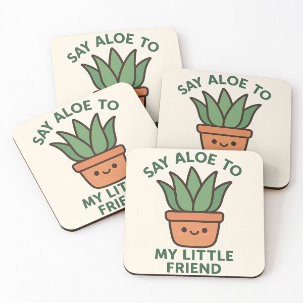 Item preview, Say Aloe to My Little Friend – Cute Plant Pun Sticker designed and sold by astersgraphics.