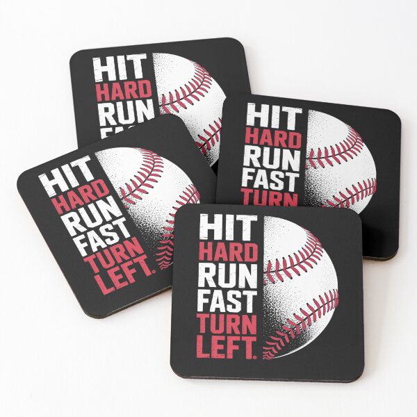 Item preview, Hit Hard Run Fast Turn Left Baseball Player designed and sold by RayhendersonArt.