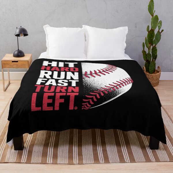 Item preview, Hit Hard Run Fast Turn Left Baseball Player designed and sold by RayhendersonArt.