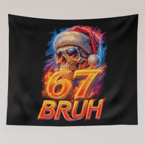 Item preview, 67 Christmas Gen Z meme Funny Santa Six Seven Skeleton designed and sold by PetsArt.
