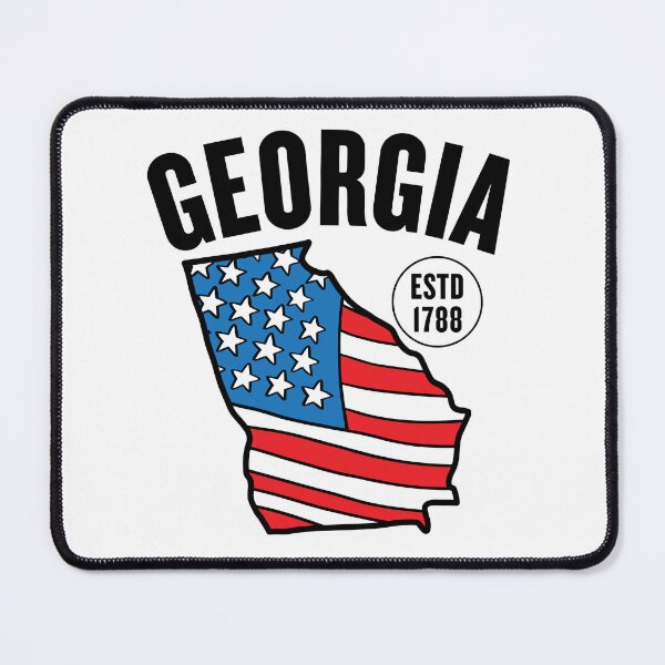 Item preview, Georgia map USA flag designed and sold by Peerless-Prime.
