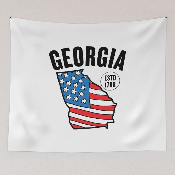 Item preview, Georgia map USA flag designed and sold by Peerless-Prime.