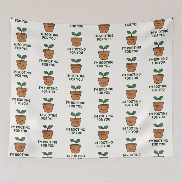 Item preview, I'm Rooting for You – Cute Motivational Plant Pun Sticker designed and sold by astersgraphics.