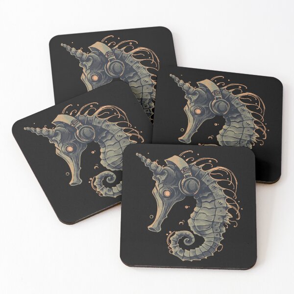 Item preview, Techno Seahorse Illustration designed and sold by drizzd.