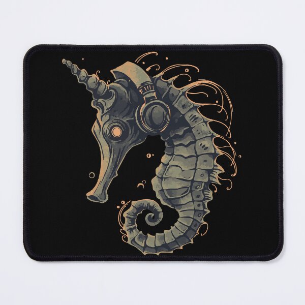 Item preview, Techno Seahorse Illustration designed and sold by drizzd.