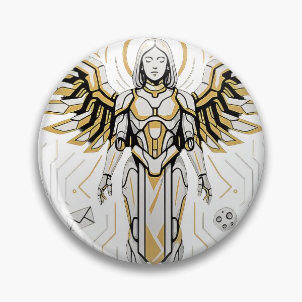 Item preview, Mechanical Angel – Futuristic Cyber-Seraph Illustration designed and sold by Zara’s shop.