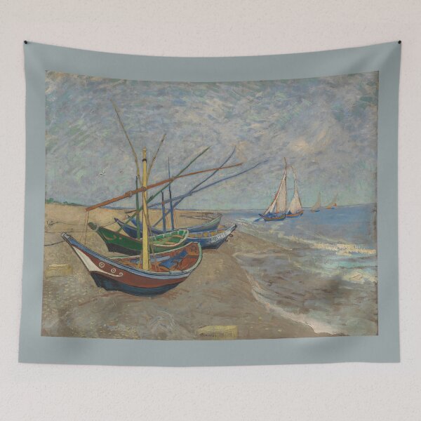 Item preview, Fishing Boats Vincent van Gogh painting Yachts Van Gogh print designed and sold by ArtUnova.