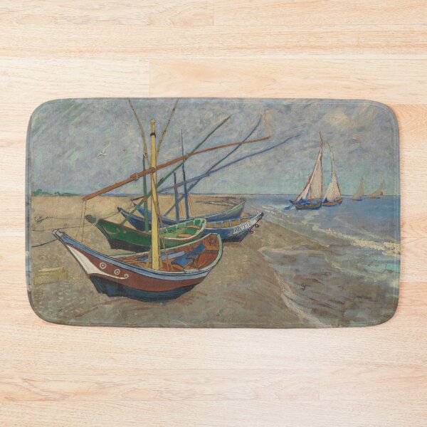 Item preview, Fishing Boats Vincent van Gogh painting Yachts Van Gogh print designed and sold by ArtUnova.