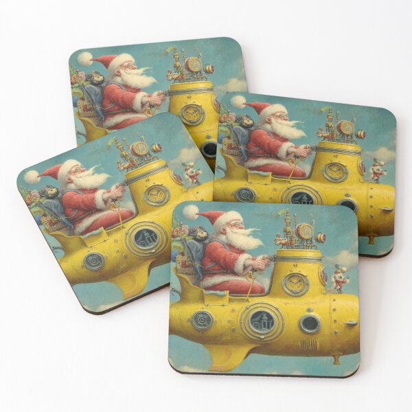 Item preview, Santa on Yellow Submarine Postcard 1 designed and sold by yumas.