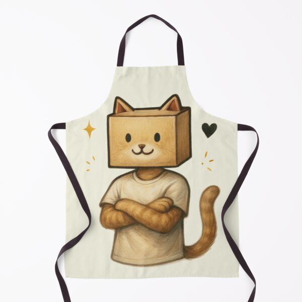 Item preview, Cute Box Head Cat T-Shirt – Funny Kawaii Cartoon Kitty Meme Tee designed and sold by KDesignCrafts.