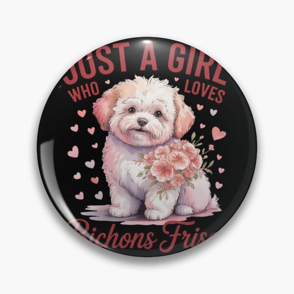 Item preview, Bichon Frise Just A Girl Who Loves Dog Flower Women Floral  designed and sold by PowAcademy.