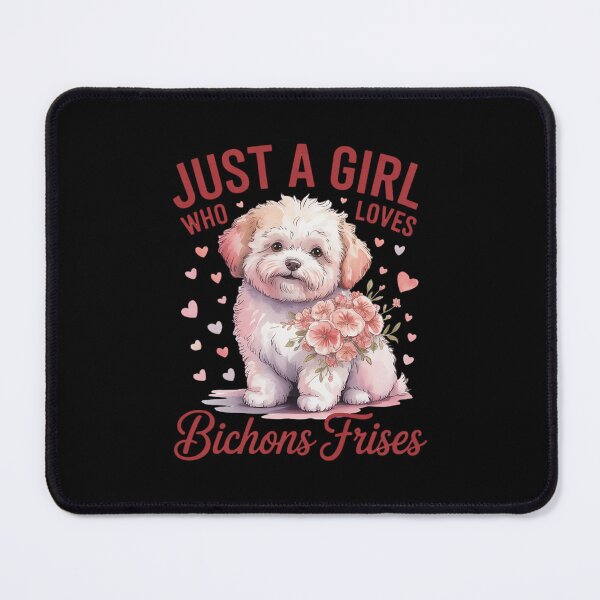 Item preview, Bichon Frise Just A Girl Who Loves Dog Flower Women Floral designed and sold by PowAcademy.