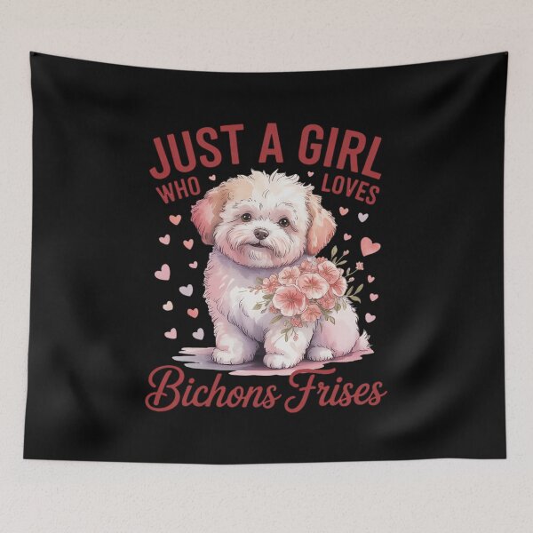 Item preview, Bichon Frise Just A Girl Who Loves Dog Flower Women Floral  designed and sold by PowAcademy.