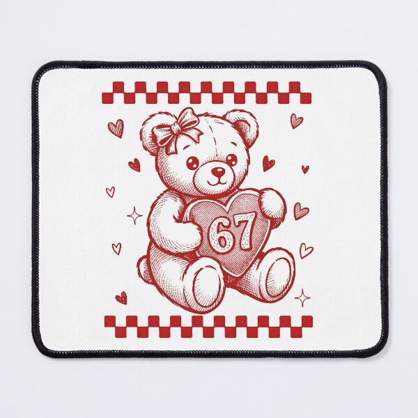 Item preview, Cute Vintage Teddy Bear Holding Heart 67 – Red Retro Valentine Style Illustration designed and sold by Snifferius.