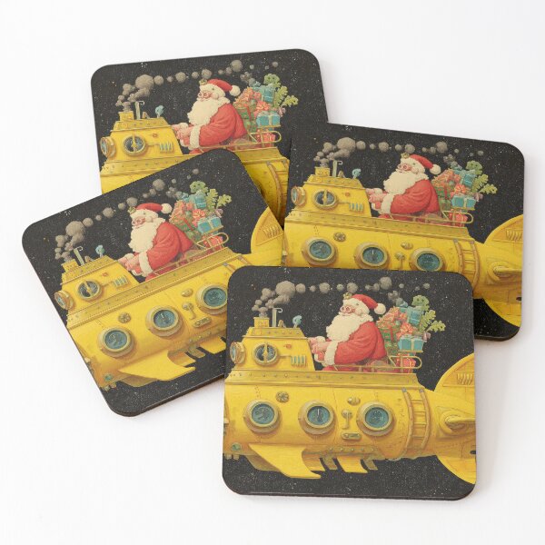Item preview, Santa on Yellow Submarine postcard 2 designed and sold by yumas.