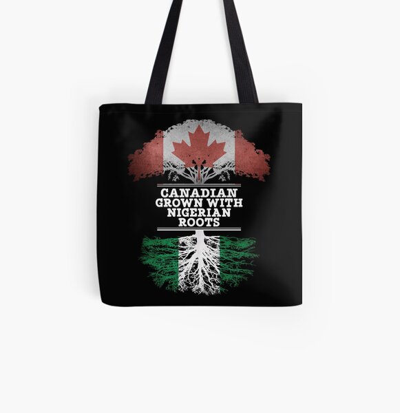 Canvas Shopping Tote Bag Nigerian Queen Crown Countries Nigerian Flag Beach Bags for Women