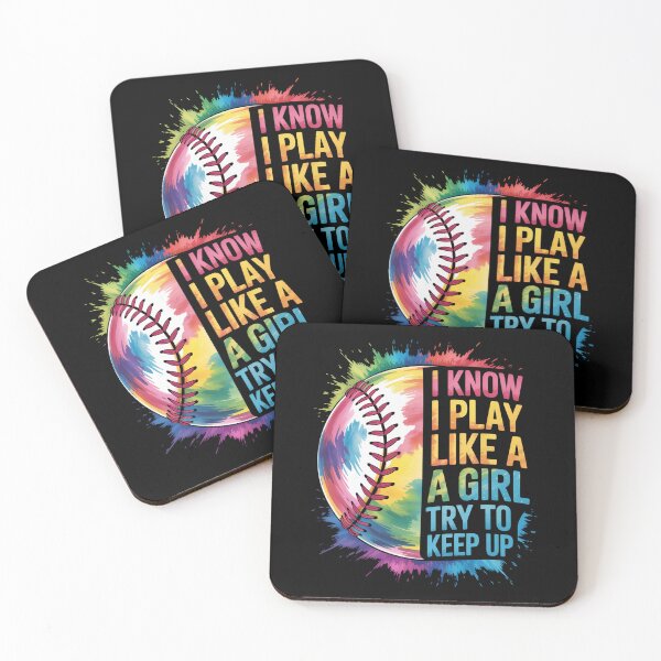 Item preview, I Know I Play Like A Girl Try To Keep Up Softball designed and sold by RayhendersonArt.