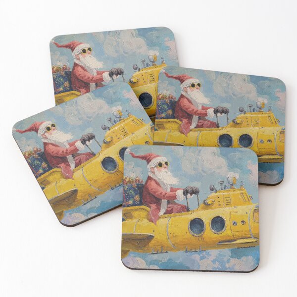 Item preview, Santa on Yellow Submarine Postcard 4 designed and sold by yumas.