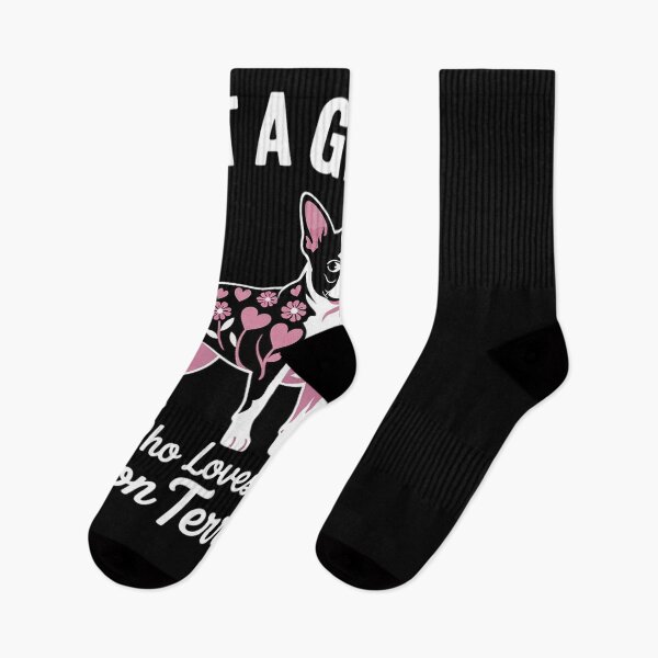 Item preview, Boston Terrier Just A Girl Who Loves Dog Flower Women Floral  designed and sold by PowAcademy.