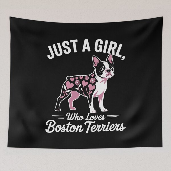 Item preview, Boston Terrier Just A Girl Who Loves Dog Flower Women Floral  designed and sold by PowAcademy.