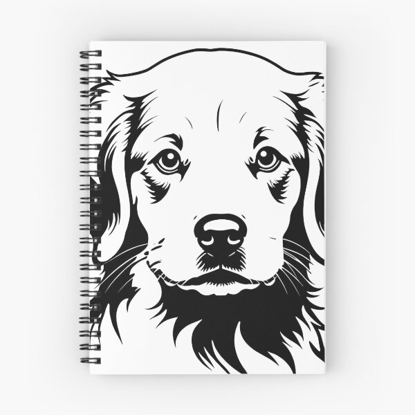 Item preview, Gentle Golden Retriever Portrait in Classic Monochrome Style. designed and sold by MissYouONLY.