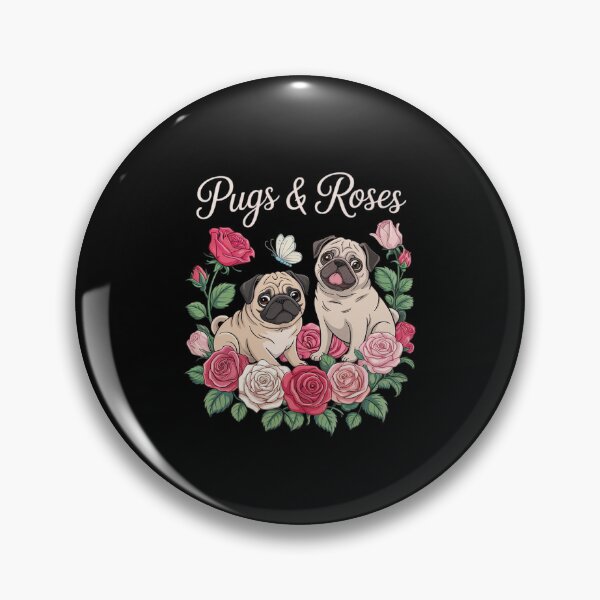 Item preview, Botanical Black Pug Garden - Floral Dog Owner Pet Lover  designed and sold by MythWoot.