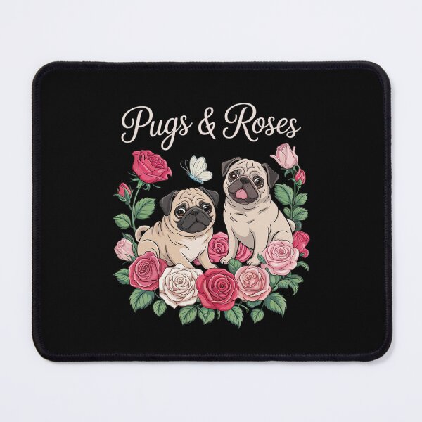 Item preview, Botanical Black Pug Garden - Floral Dog Owner Pet Lover designed and sold by MythWoot.
