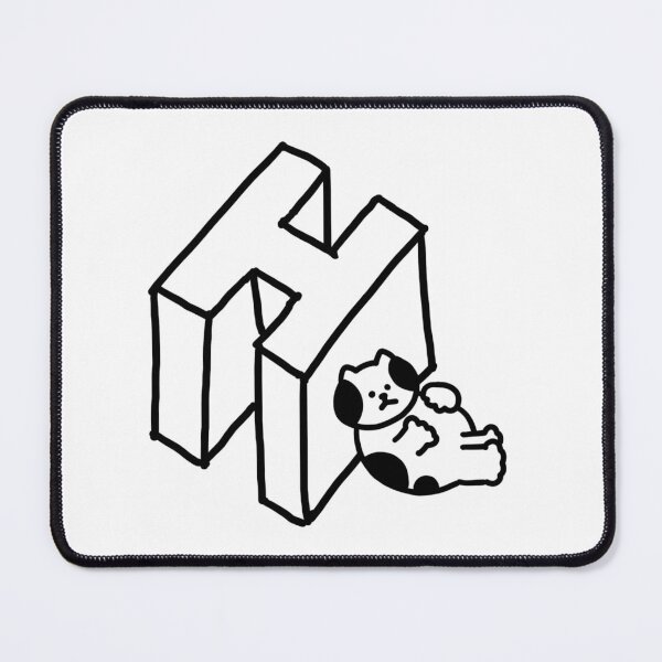 Item preview, a Cat next to H designed and sold by superbaechoo.