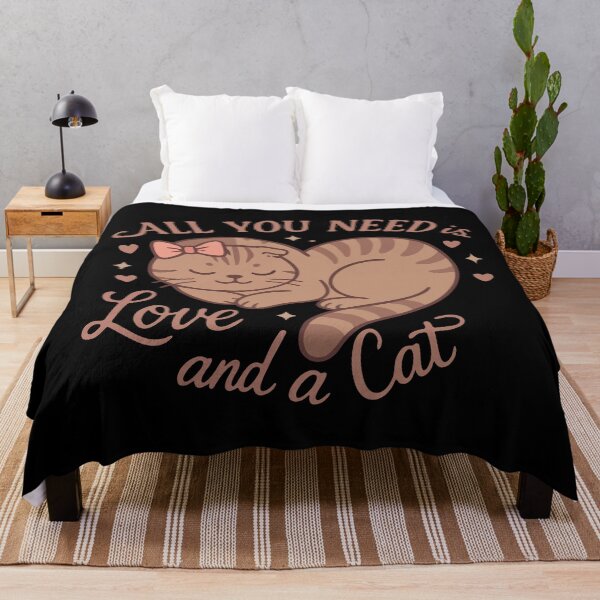 Item preview, All You Need Is Love and a Cat – Sleeping Heart Kitty designed and sold by WhiskerlyGfx.