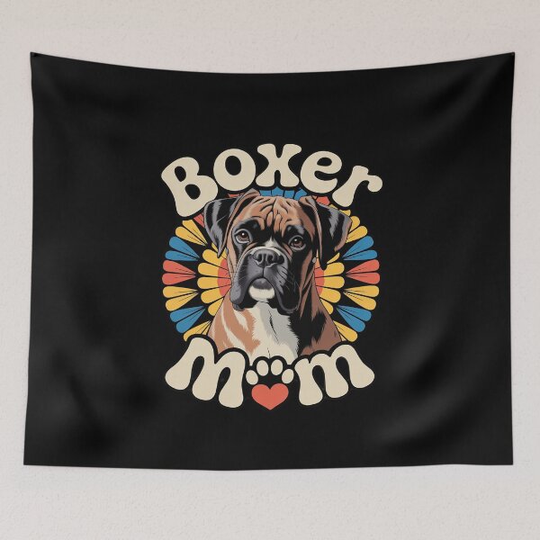 Item preview, Boxer Mom Mum Dog Floral Flower  designed and sold by PowAcademy.