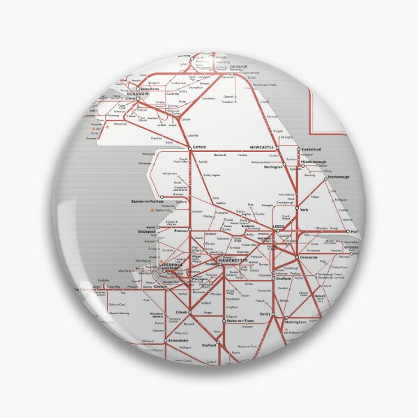 Item preview, GBR train/rail map retro style 2026 designed and sold by MrMappy.
