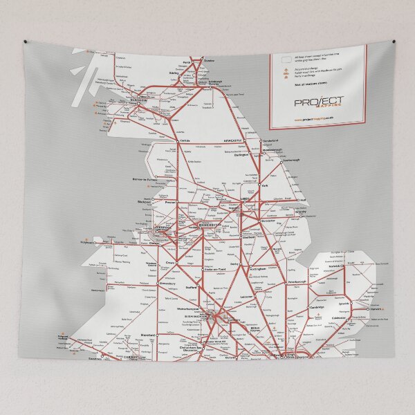 Item preview, GBR train/rail map retro style 2026 designed and sold by MrMappy.