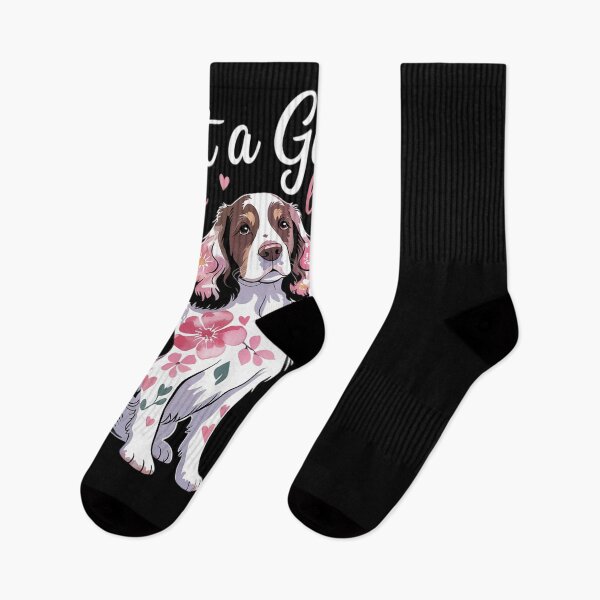 Item preview, Brittany Spaniel Just A Girl Who Loves Dog Flower Floral  designed and sold by PowAcademy.