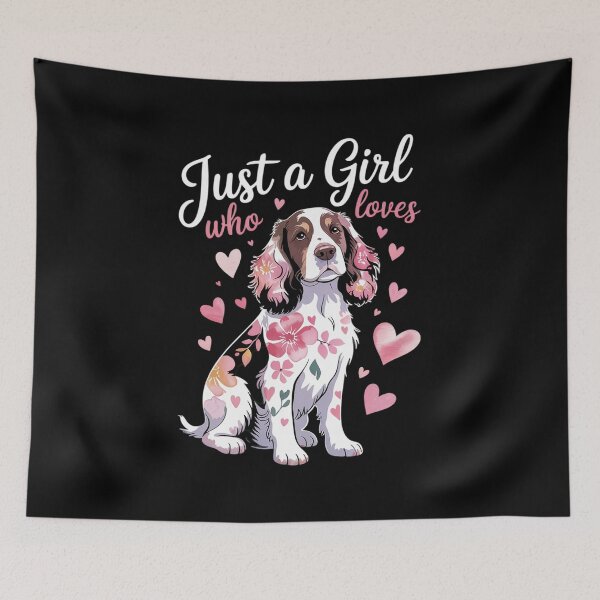 Item preview, Brittany Spaniel Just A Girl Who Loves Dog Flower Floral designed and sold by PowAcademy.