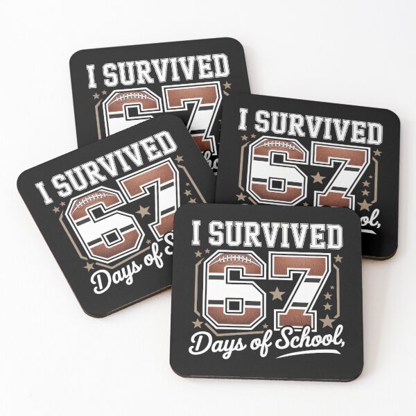 Item preview, I Survived 67 Days Of School Football Six Seven designed and sold by RayhendersonArt.
